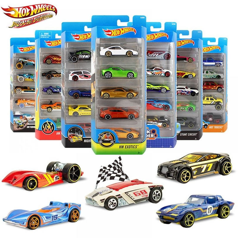 Hot Wheels Set Of 20 Toy Sports Race Cars In 1:64 Scale,