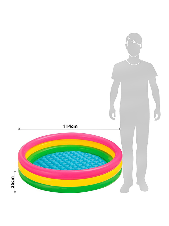 Piscina Inflable Tres Anillos 114  X 25 cm 2