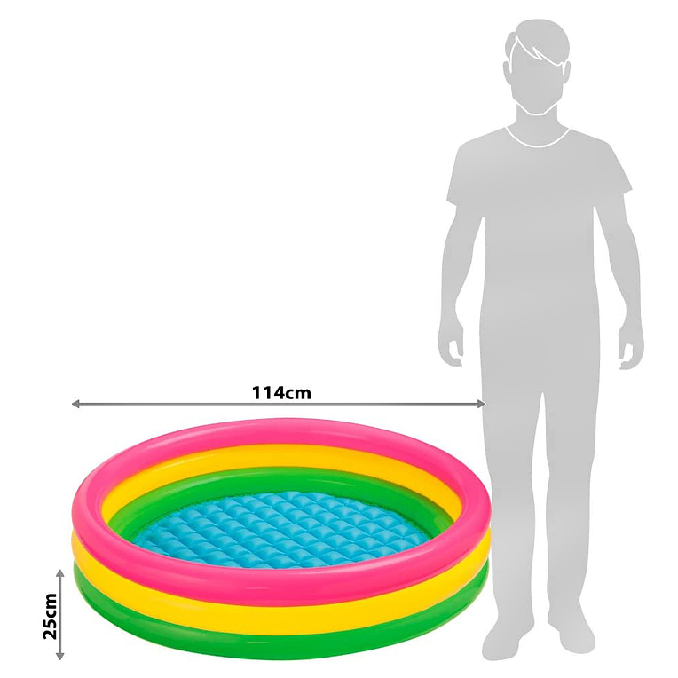 Piscina Inflable Tres Anillos 114  X 25 cm 2