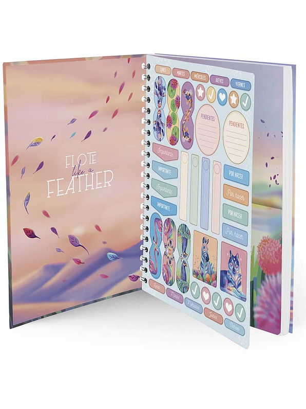 Cuaderno Catedrático Pasta Dura Natural Zoo 80 Hojas 4