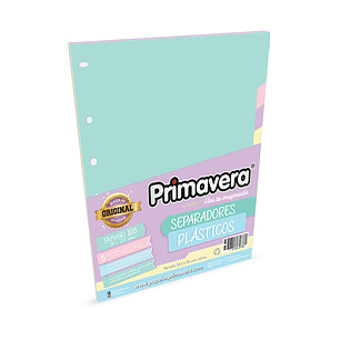 Separador 5 Materias 105 Plástico Pastel Primavera