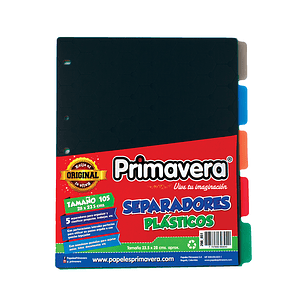 Separador 5 Materias Primavera 105 Plástico