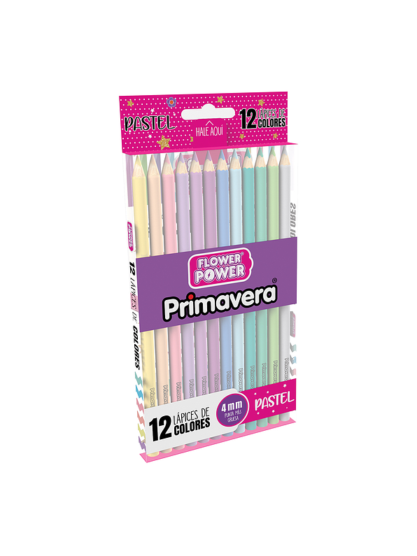 Colores Primavera Flower Power Pastel x 12 Unidades 1