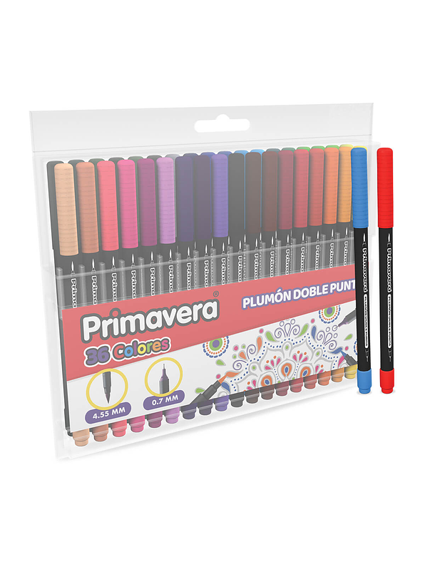 Plumón Primavera Doble Punta x 36 Unidades 1