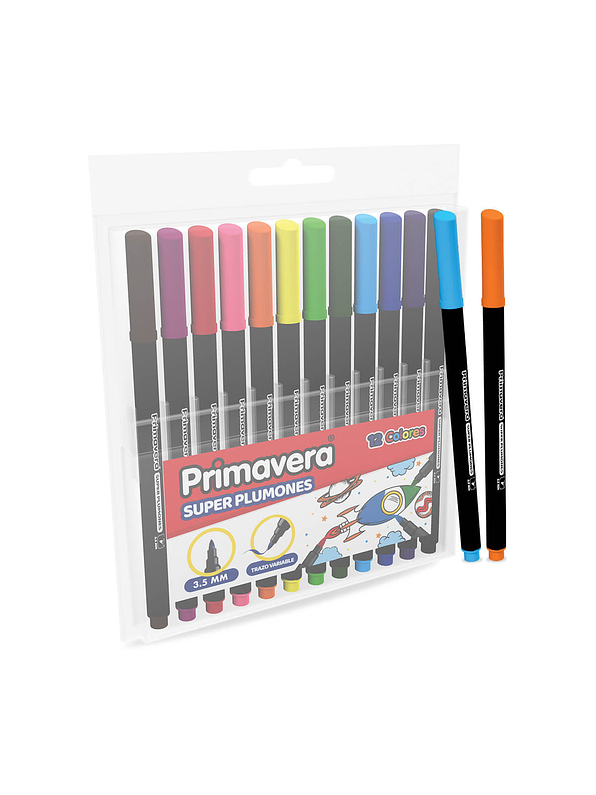Super Plumón Primavera X 12 Unidades 1