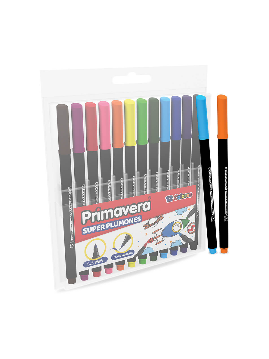 Super Plumón Primavera X 12 Unidades 1