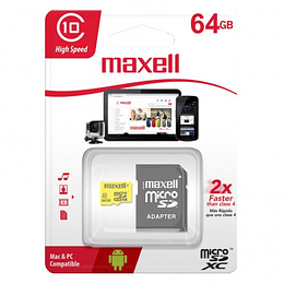 Memoria Micro SDXC Maxell 64 GB Clase 10