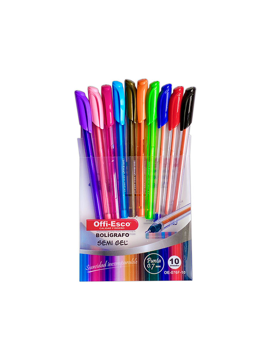Estuche Lapiceros Semi Gel X 10 Unidades 1