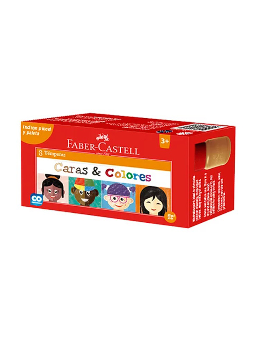 Tempera Caras y Colores Faber-Castell X 8 Unidades 1