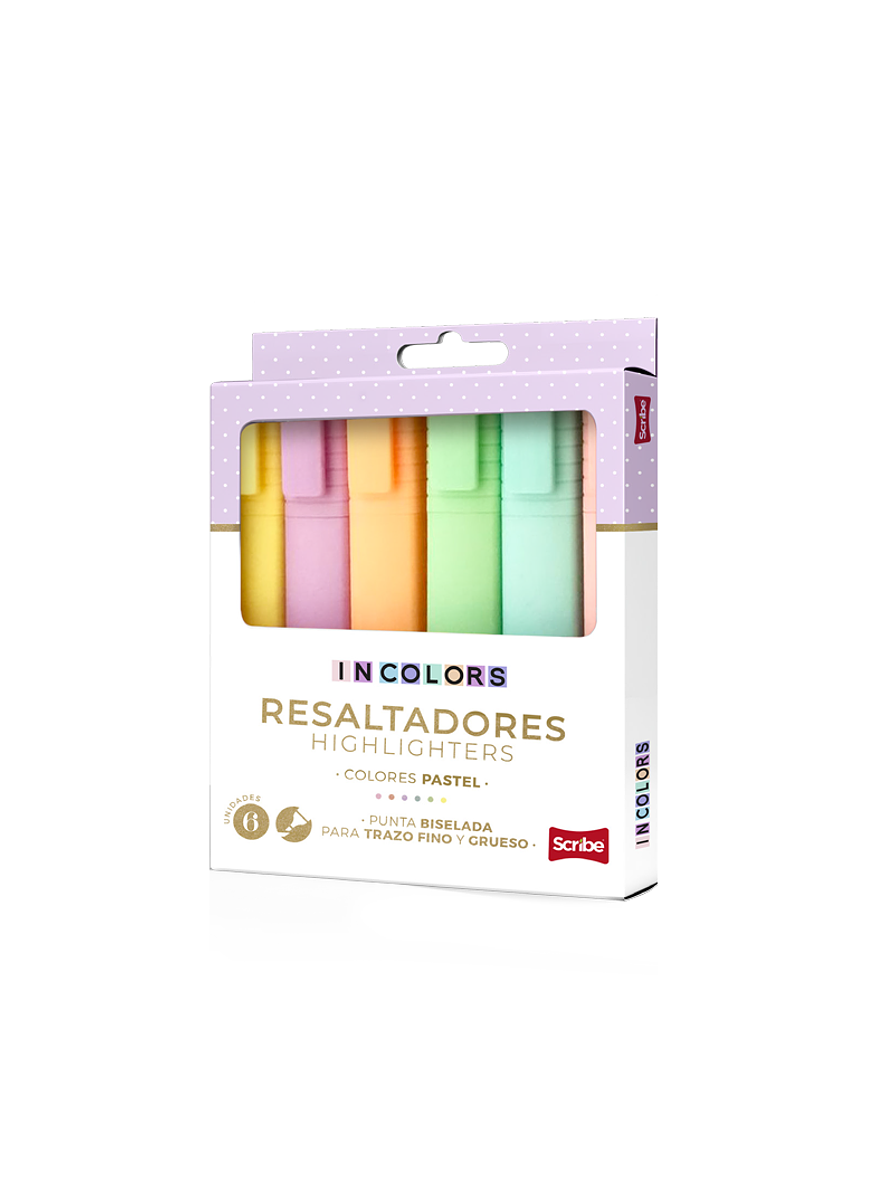 Resaltador Unipunta Pastel Incolors 1