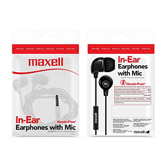 Audífonos Maxell  In- Bax Con Microfono Black