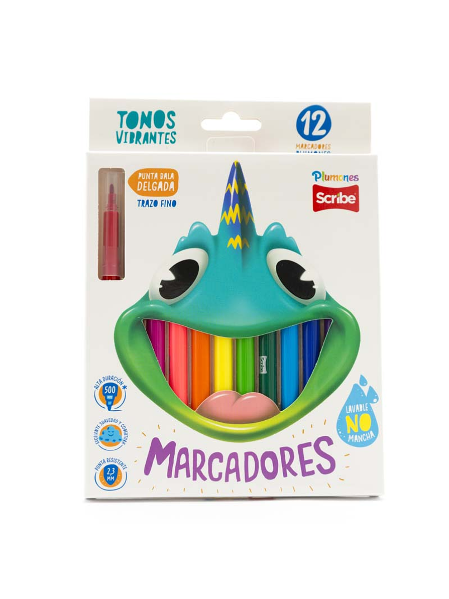 Plumón Unipunta Delgado Scribe x 12 Unidades 1