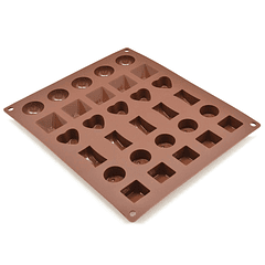 Molde De Silicona Para Chocolates Press