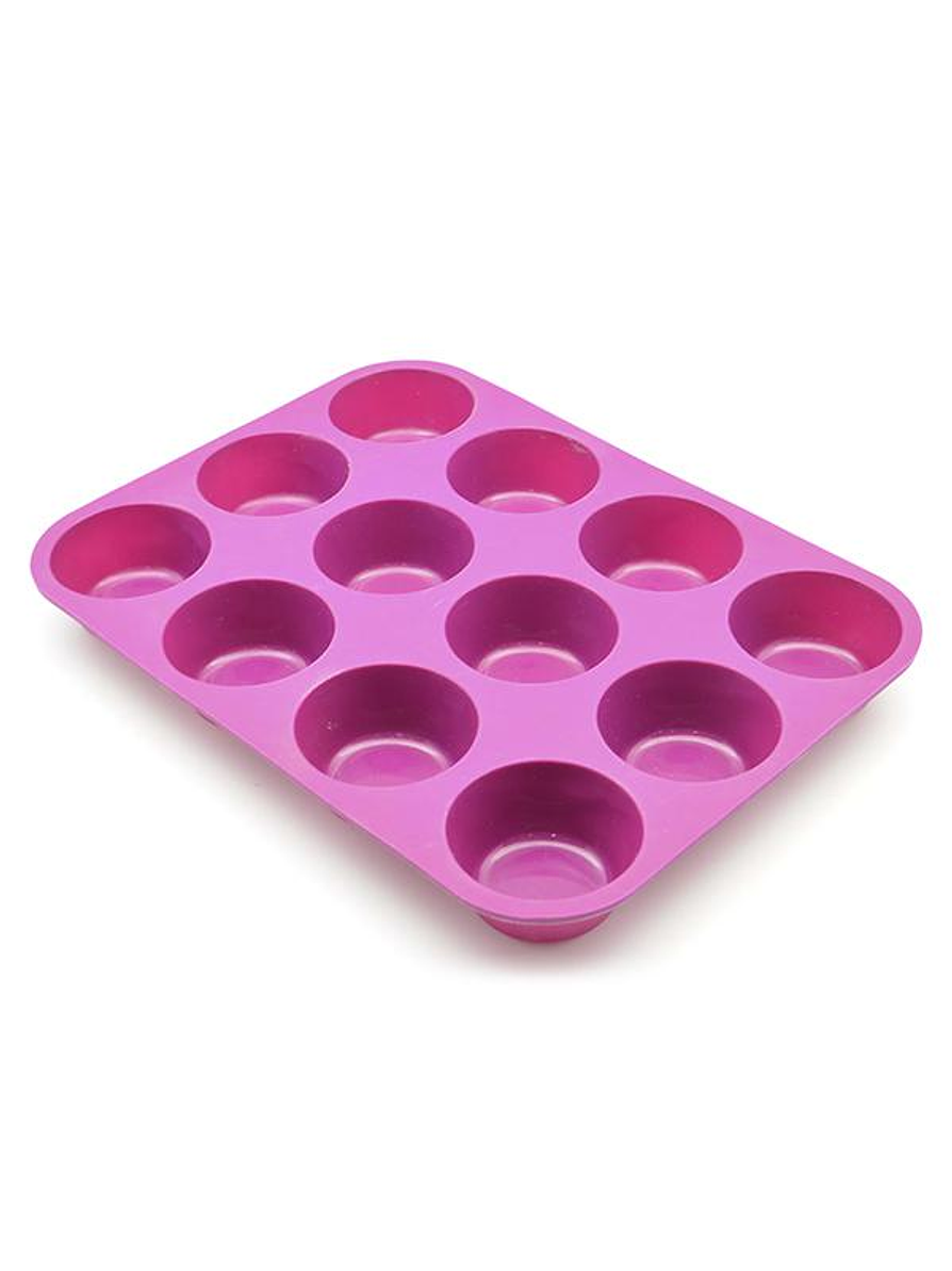 Molde Silicona Para Ponqué X 12 Unidades Press 1