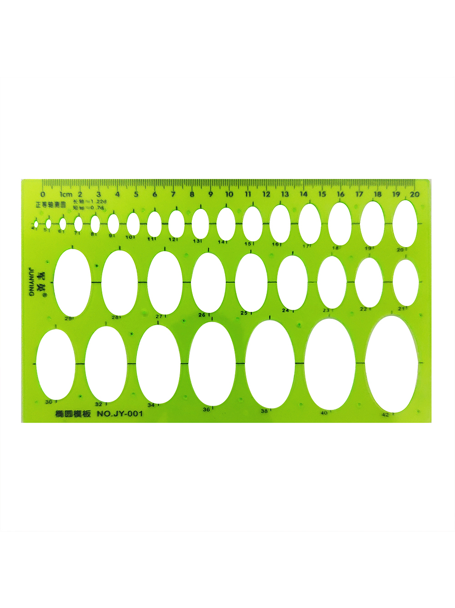 Regla Óvalos 20 Cm  1