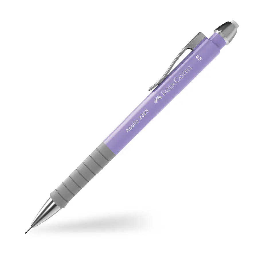 Faber-Castell Apollo 0,7 Mm Minenbleistift - 5er Pack In Schwarz | Mit Radiergummi & Bruchsicherer Mine
