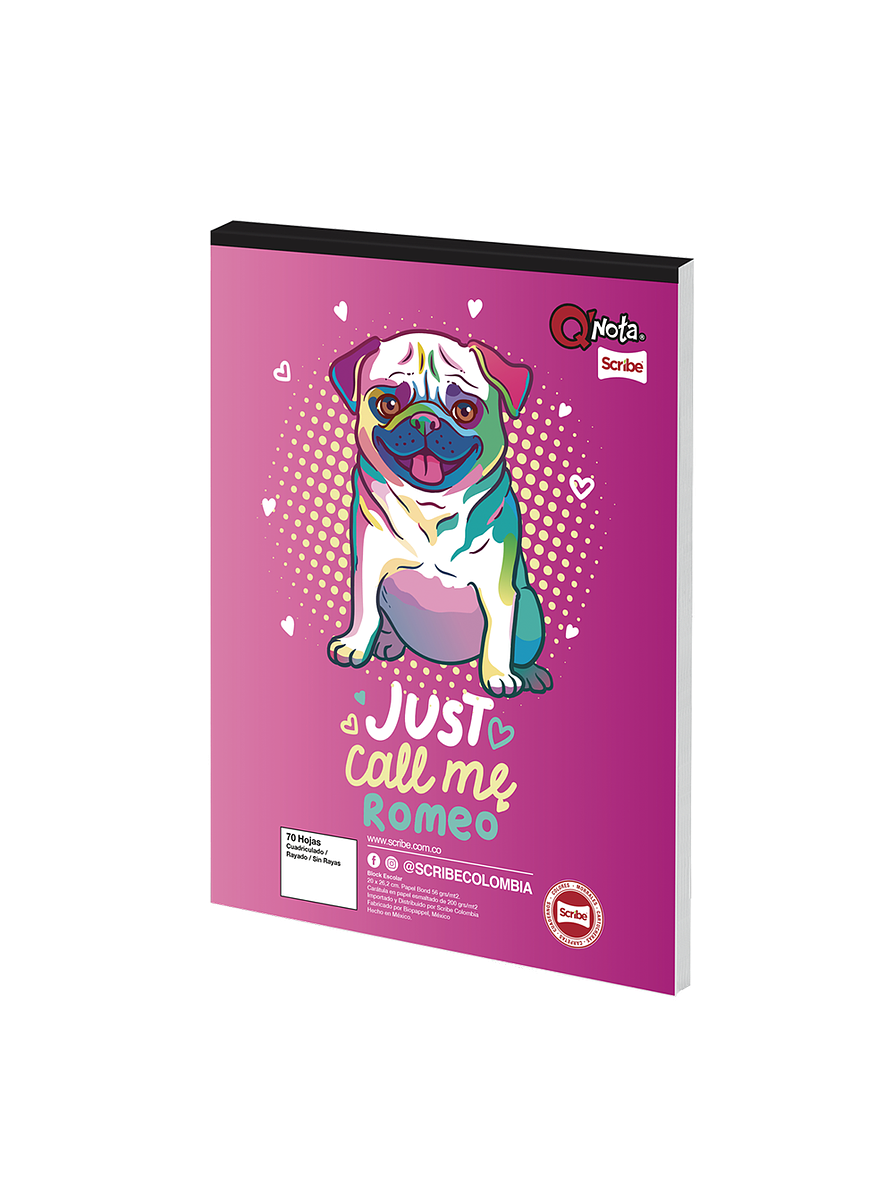 Block Tamaño Carta Q´Nota Femenino  1