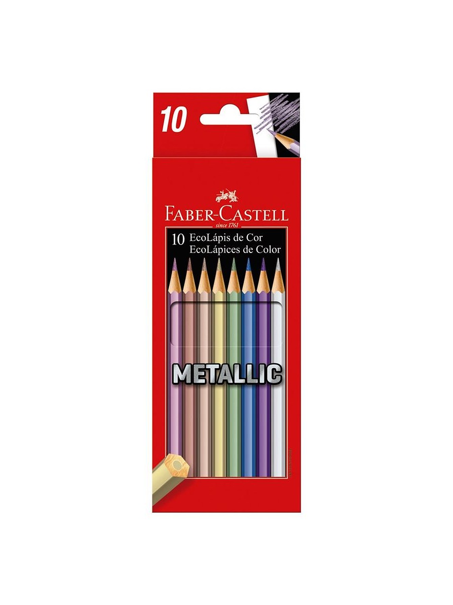 Colores Faber-Castell Matallic x 10 Unidades 1