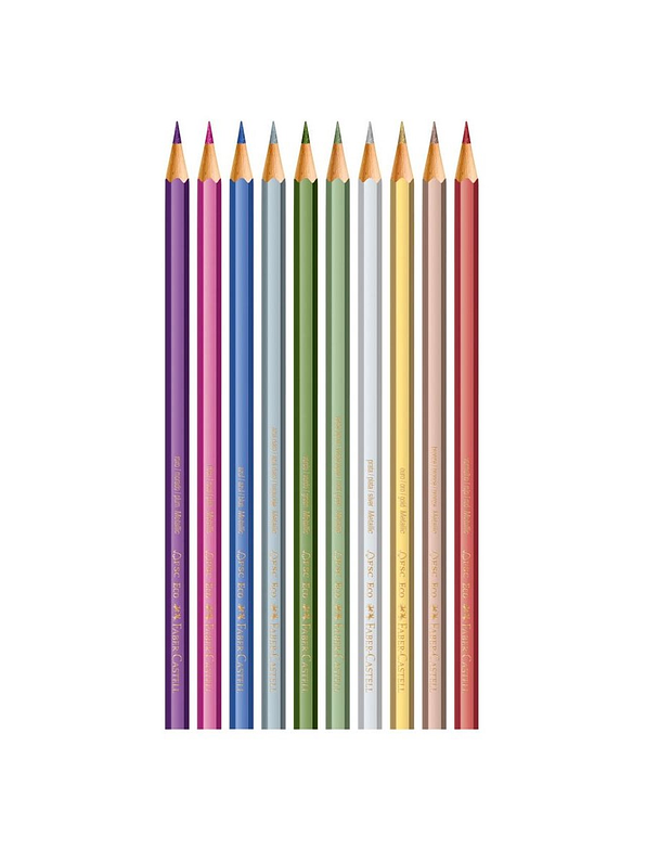 Colores Faber-Castell Matallic x 10 Unidades 2