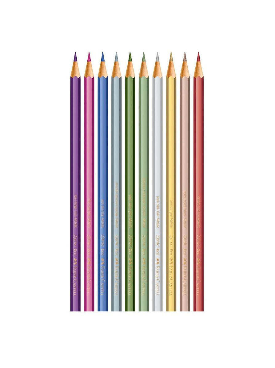 Colores Faber-Castell Matallic x 10 Unidades 2