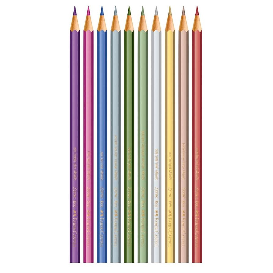 Colores Faber-Castell Matallic x 10 Unidades 2