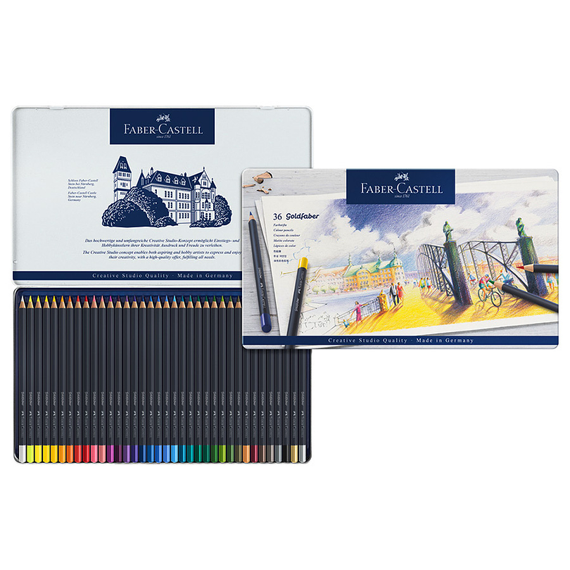 Pasteles Faber Castell Polychromos Caja de madera 100 colores