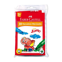Plumones Faber-Castell Mini Jumbo x 10 unidades