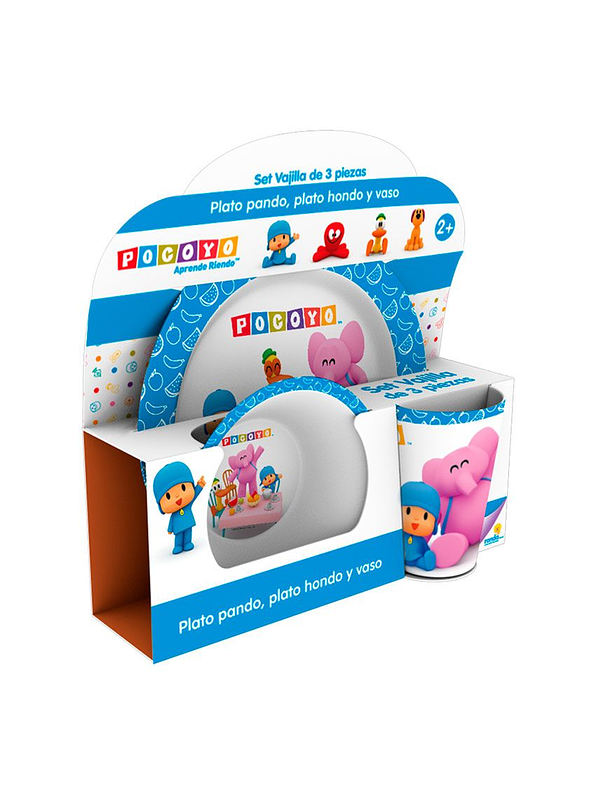 Set Vajilla Melamina X 3 Piezas Pocoyo 1
