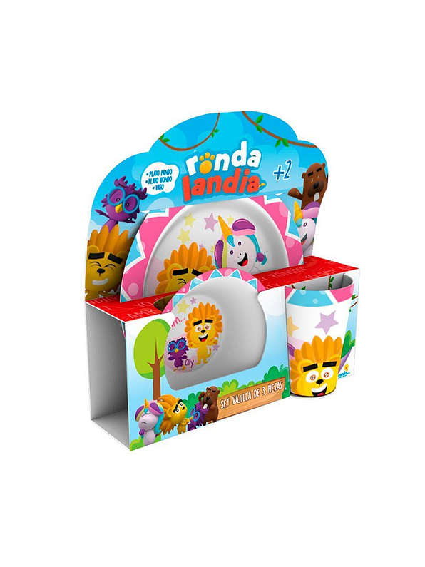 Set Vajilla Melamina X 3 Piezas Rondalandia Surtido 1