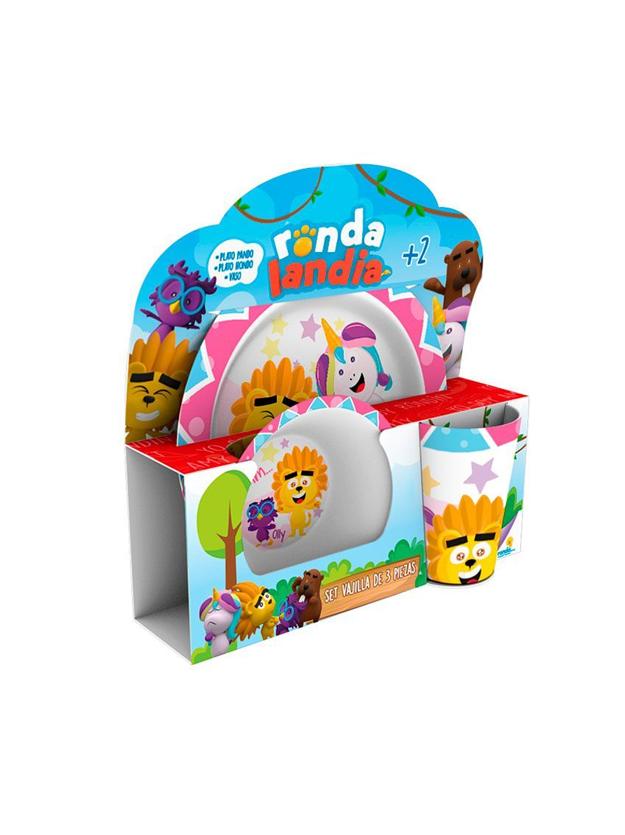 Set Vajilla Melamina X 3 Piezas Rondalandia Surtido 1