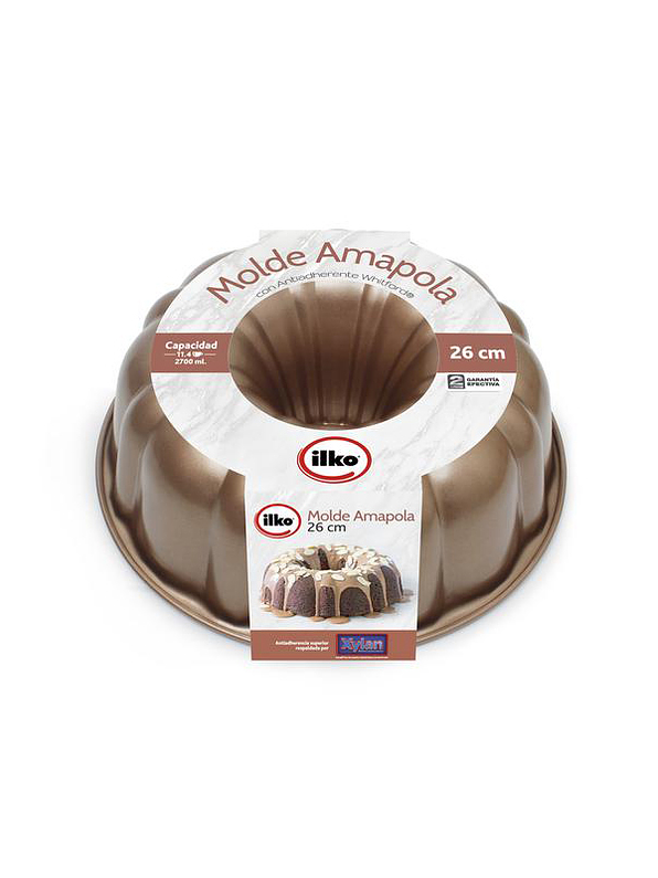 Molde Ilko Amapola Antiadherente 26 Cm Cobre 1