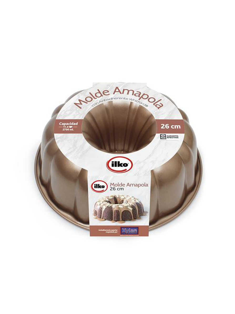 Molde Ilko Amapola Antiadherente 26 Cm Cobre 1