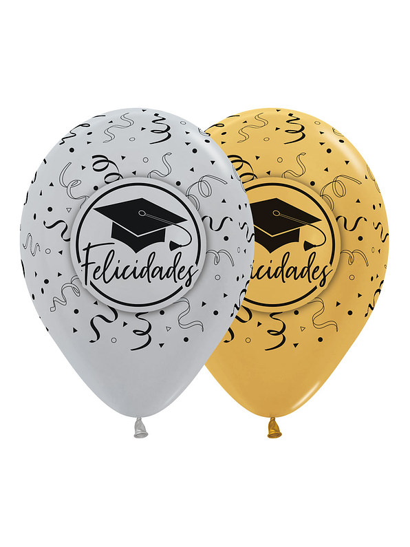 Globos R-12 Infinity Felicidades Grado Surtido 1
