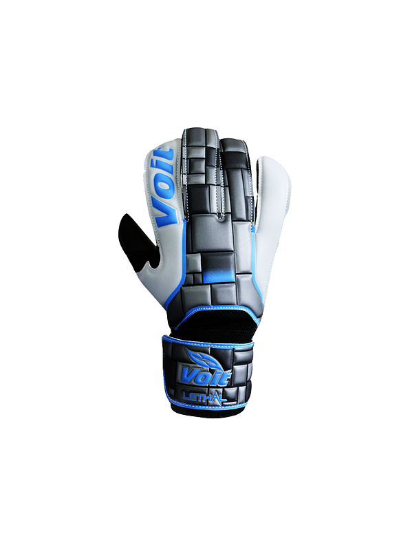 Guante Arquero Lethal Plateado/Azul Híbrido Talla 10 3