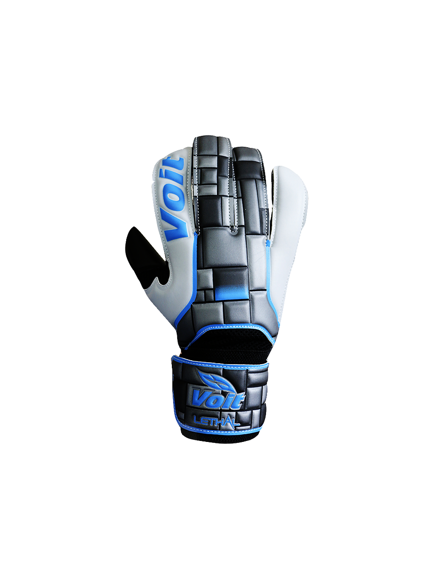 Guante Arquero Lethal Plateado/Azul Híbrido Talla 10 3