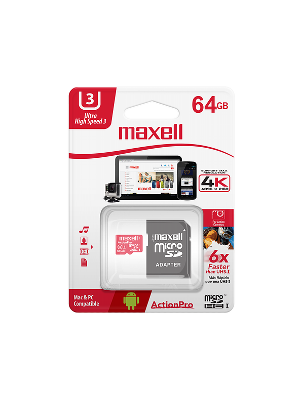Maxell Memoria Micro SD 64Gb Action Pro  1