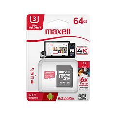 Maxell Memoria Micro SD 64Gb Action Pro 