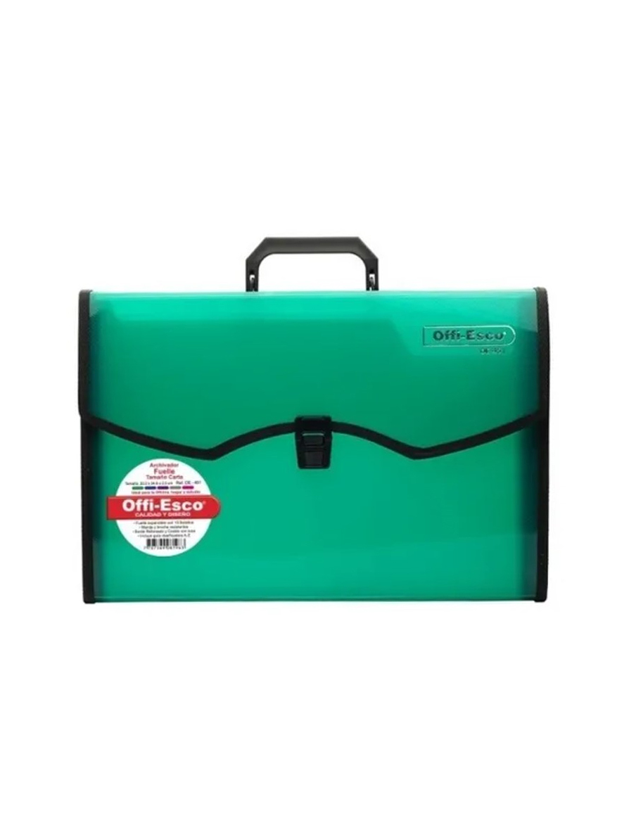 Archivador 13 bolsillos carta translucido 1