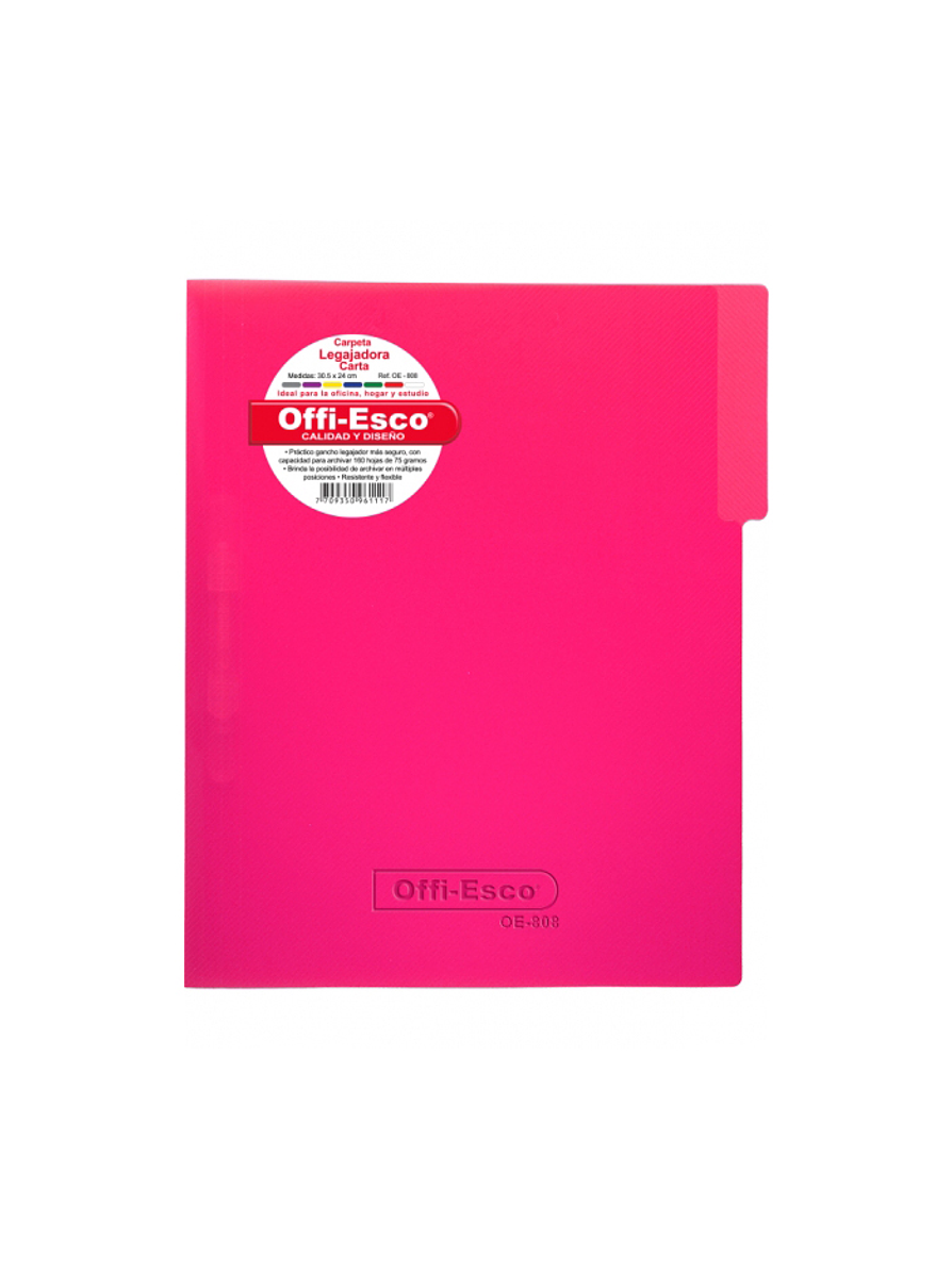 Carpeta Legajadora Plástica Carta  5