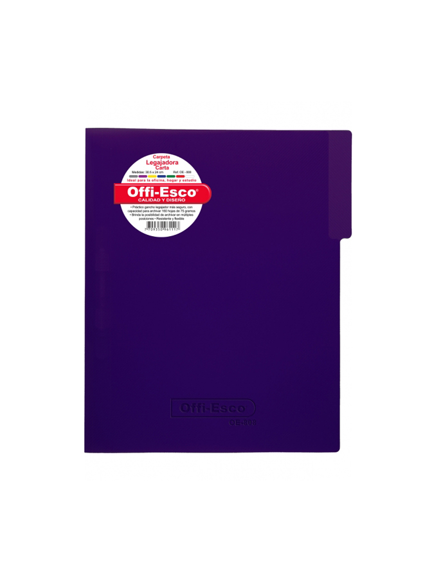 Carpeta Legajadora Plástica Carta  6