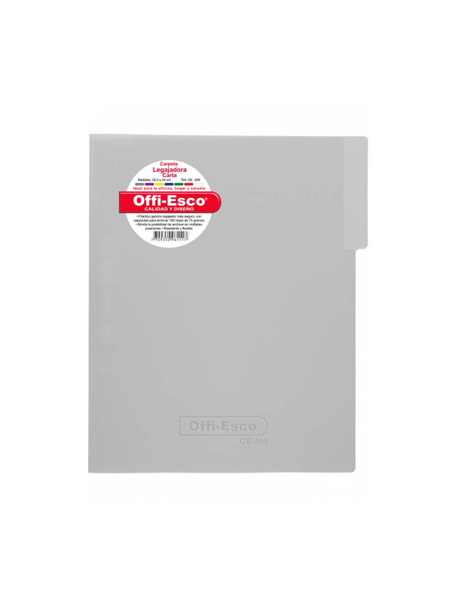 Carpeta Legajadora Plástica Carta  8