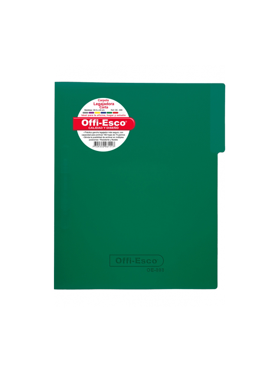 Carpeta Legajadora Plástica Carta  9