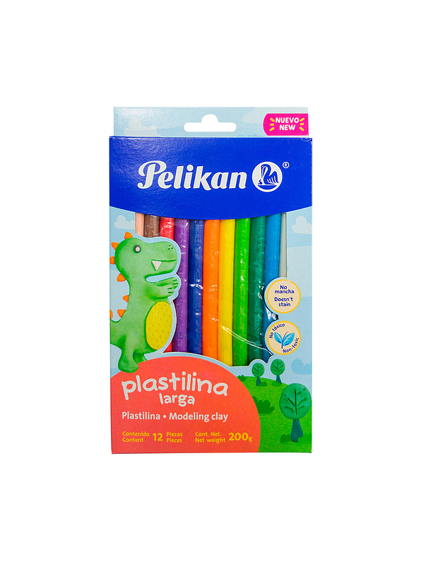 Plastilina Pelikan larga x 12 Unidades 1