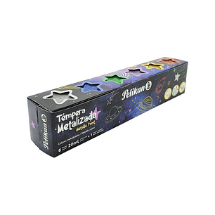 Tempera Pelikan Metalizada x 6 Unidades 