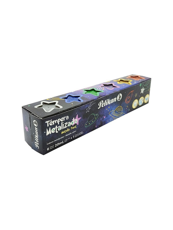 Tempera Pelikan Metalizada x 6 Unidades  1