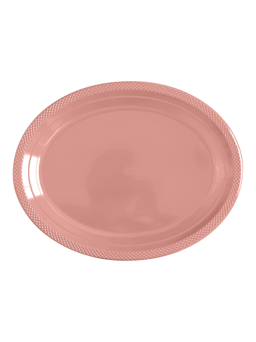 Bandeja Deluxe Ovalada Dorado Rosa X 5 Unidades 1