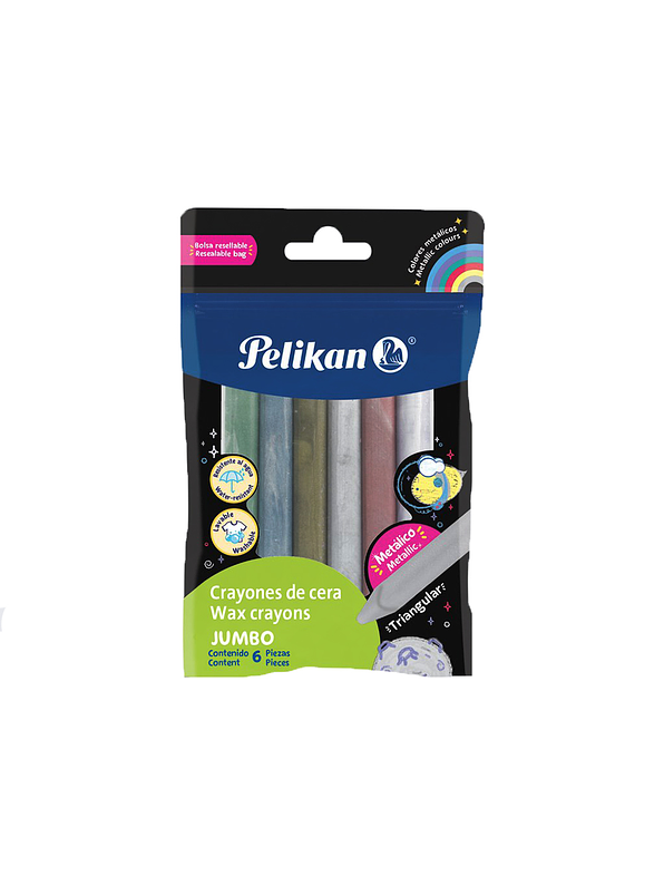 Crayones Pelikan Jumbo Triangular Metálicos  1