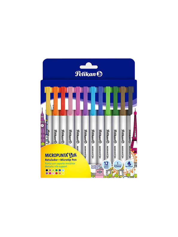 Estuche de Micropuntas Plus Pelikan x 12 Unidades 1