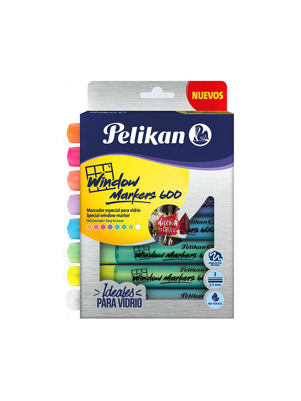 Marcador Pelikan Window Markers 600 x 8 Unidades  1