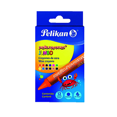 Crayones Pelikan Jumbo Triangular x 12 Unidades